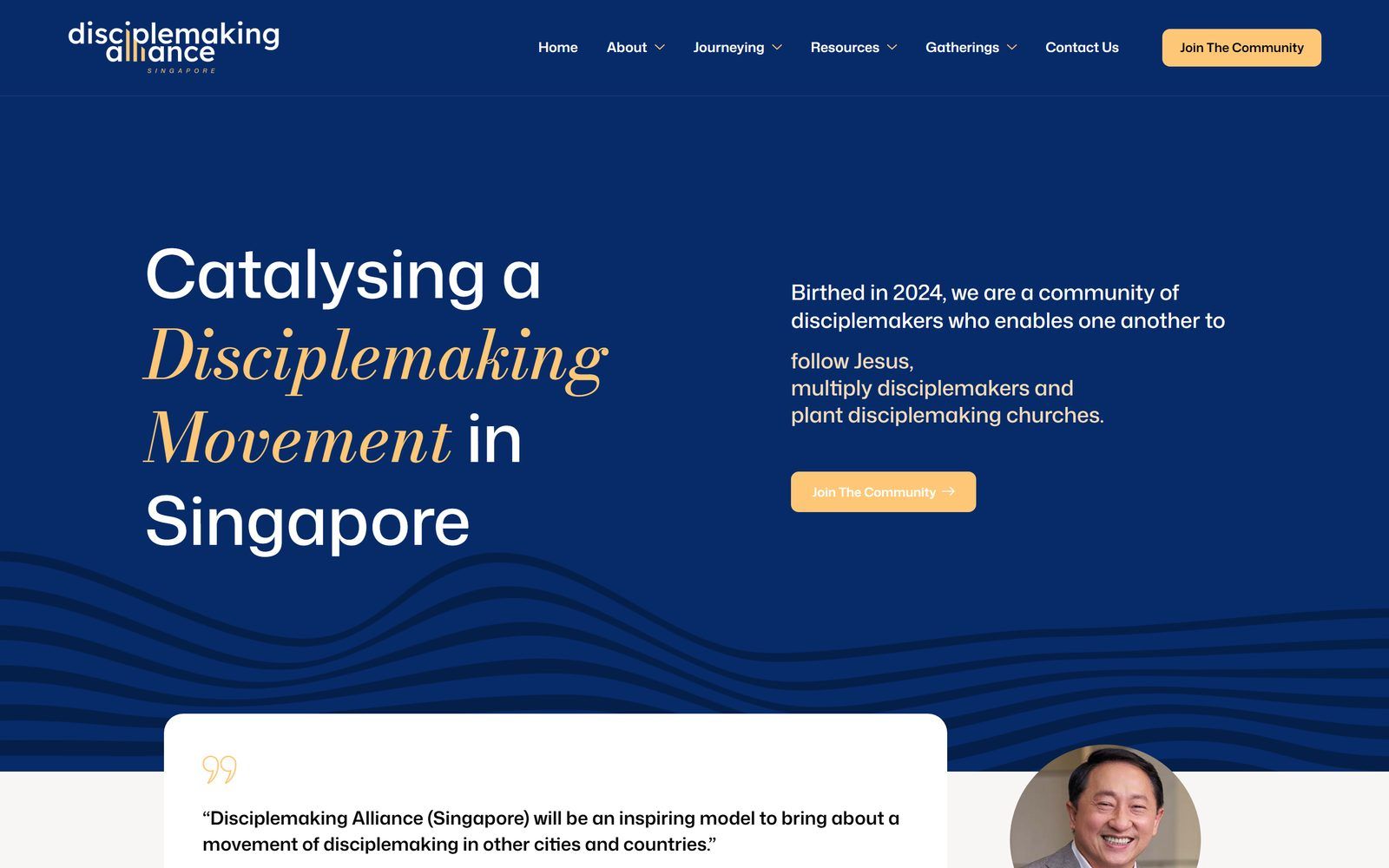 Disciplemaking Alliance Singapore website homepage