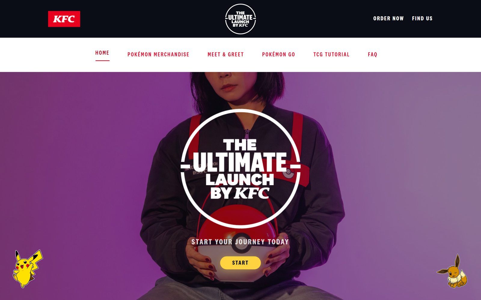 The Ultimate Launch by KFC website homepage