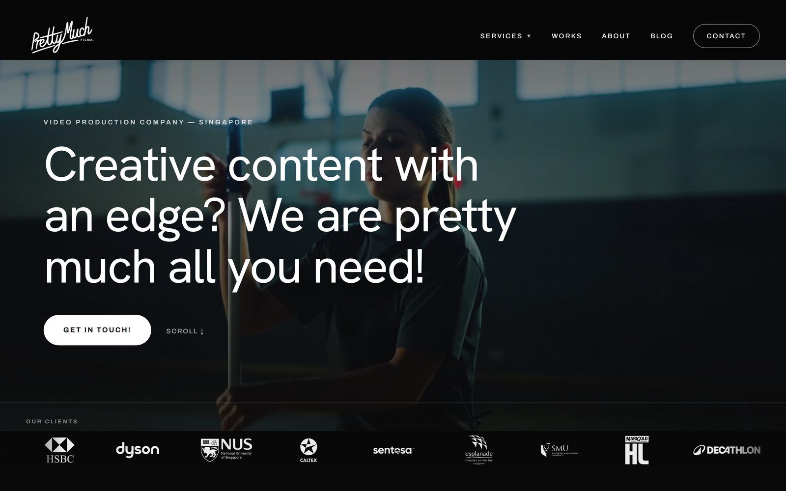 Pretty Much Films website homepage