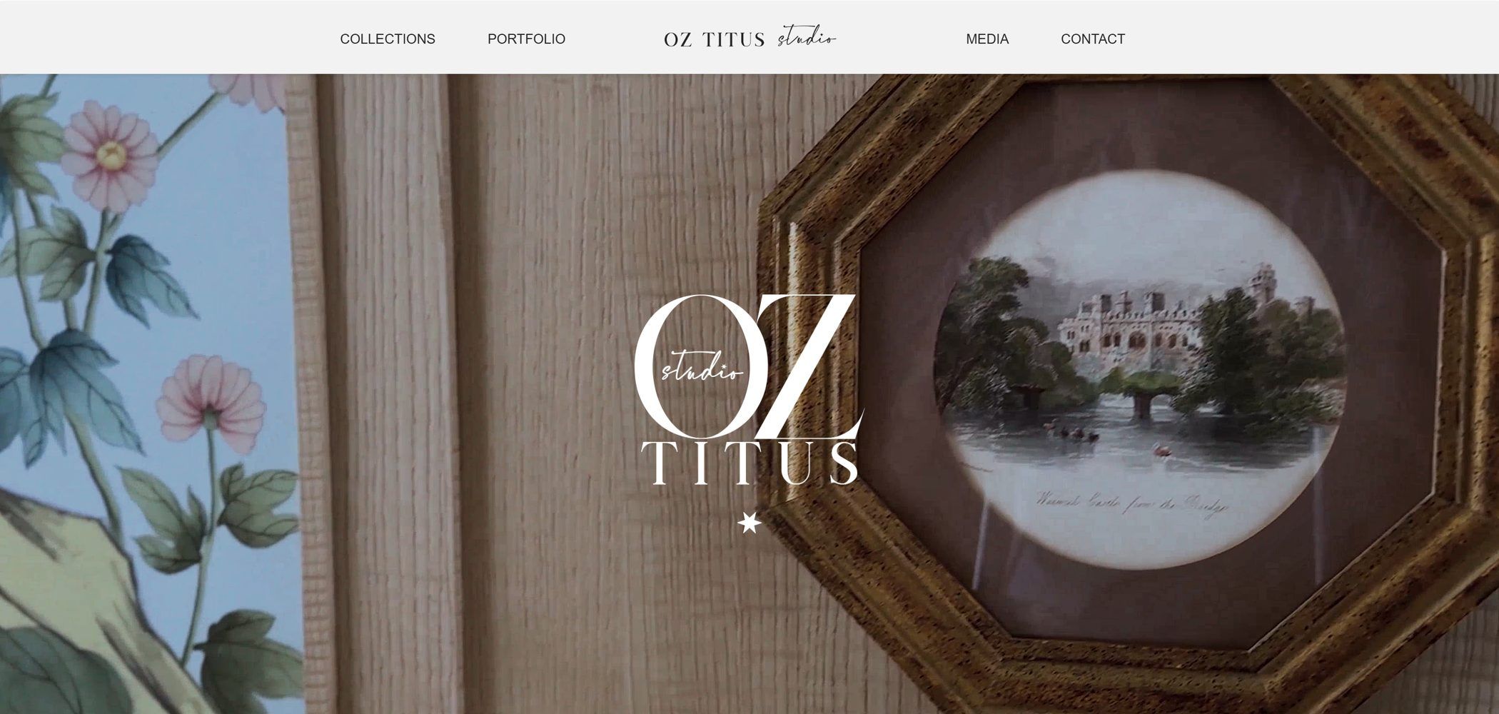 OZ TITUS studio website, homepage on desktop
