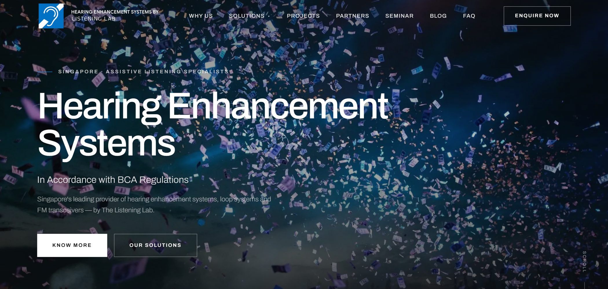 Loop System website, homepage on desktop