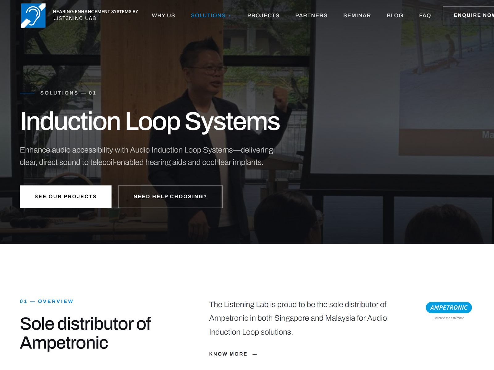 Loop System website: Induction loop systems solution page