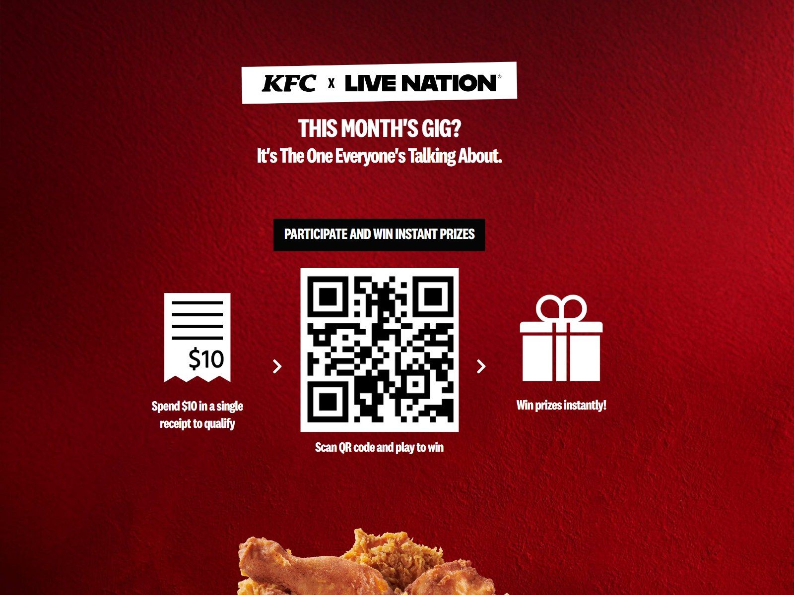 KFC Concert Nation website: How to win page