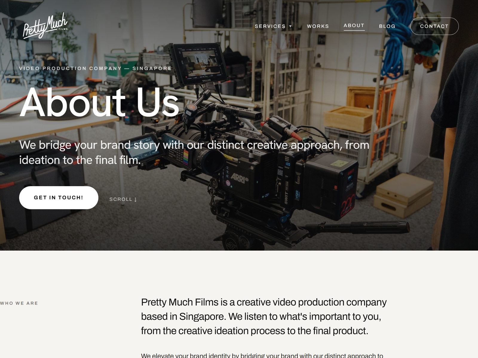Pretty Much Films website: About page